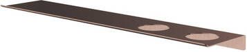 Hotbath &MORE Planchet 60cm inclusief bevestigings rails 2 uitsparingen voor zeepdispenser of beker Geborsteld koper PVD SH060H2BCP