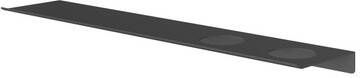 Hotbath &MORE Planchet 60cm inclusief bevestigings rails 2 uitsparingen voor zeepdispenser of beker Geborsteld zwart PVD SH060H2MBP