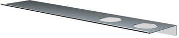 Hotbath &MORE Planchet 60cm inclusief bevestigings rails 2 uitsparingen voor zeepdispenser of beker RVS 316 SH060H2IX