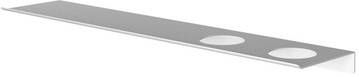 Hotbath &MORE Planchet 60cm inclusief bevestigings rails 2 uitsparingen voor zeepdispenser of beker Mat wit SH060H2WH