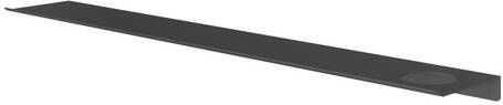 Hotbath &MORE Planchet 80cm inclusief bevestigings rails 1 uitsparing voor zeepdispenser of beker Geborsteld zwart PVD SH080HMBP