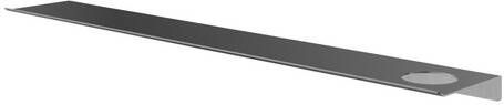 Hotbath &More Planchet 80 cm inclusief bevestigings rails met 1 uitsparing voor een zeepdispenser of beker Geborsteld gunmetal PVD