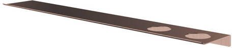 Hotbath &MORE Planchet 80cm inclusief bevestigings rails 2 uitsparingen voor zeepdispenser of beker Geborsteld koper PVD SH080H2BCP