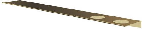 Hotbath &MORE Planchet 80cm inclusief bevestigings rails 2 uitsparingen voor zeepdispenser of beker Geborsteld messing PVD SH080H2BBP