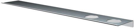 Hotbath &MORE Planchet 80cm inclusief bevestigings rails 2 uitsparingen voor zeepdispenser of beker RVS 316 SH080H2IX