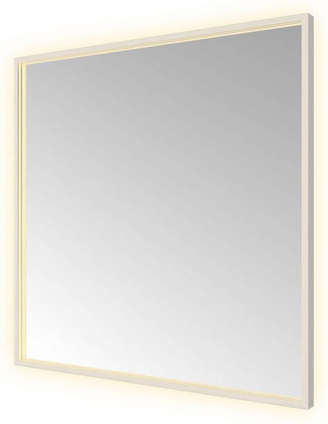 Hotbath &MORE Spiegel direct en indirect LED color changing spiegelverwarming met afstandsbediening RVS 316 SQU80IX