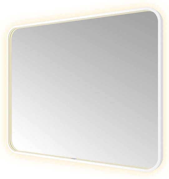 Hotbath &MORE Spiegel direct en indirect LED color changing spiegelverwarming met afstandsbediening Mat wit SSQ180WH