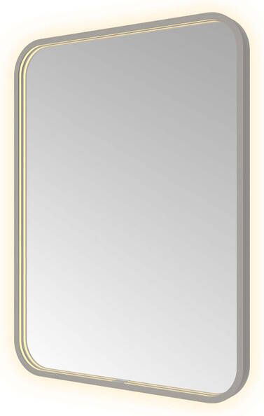 Hotbath &MORE Spiegel direct en indirect LED spiegelverwarming color changing dimbaar met afstandsbediening Geborsteld gunmetal PVD SSQ680BGP