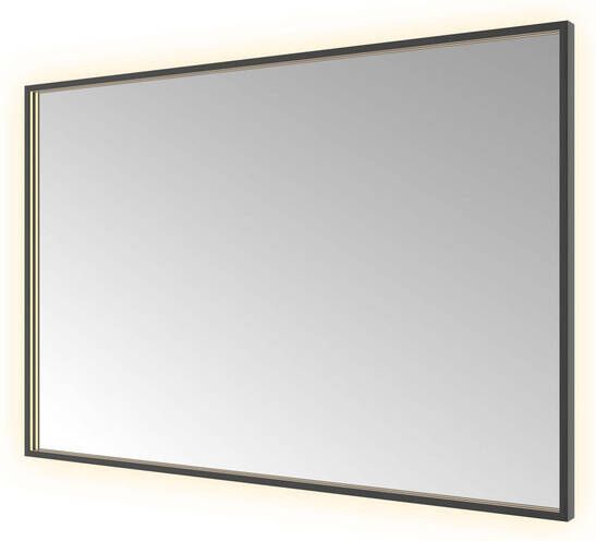Hotbath &MORE Spiegel directe en indirecte LED color changing spiegelverwarming dimbaar met afstandsbediening Geborsteld koper PVD SQU128MBP