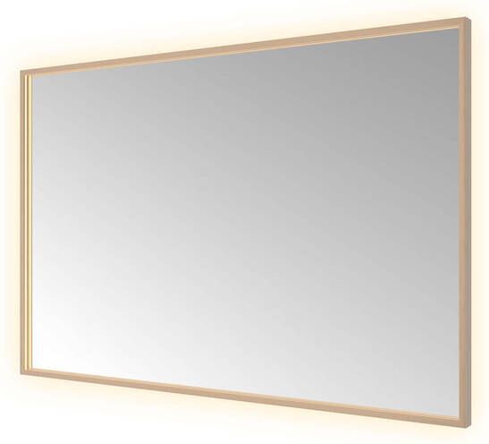 Hotbath &MORE Spiegel directe en indirecte LED color changing spiegelverwarming dimbaar met afstandsbediening Geborsteld zwart PVD SQU128BCP