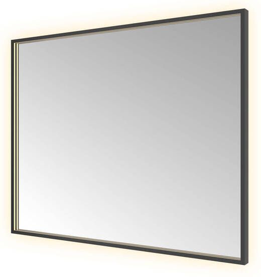 Hotbath &MORE Spiegel directe en indirecte LED color changing spiegelverwarming dimbaar met afstandsbediening Geborsteld koper PVD SQU180MBP