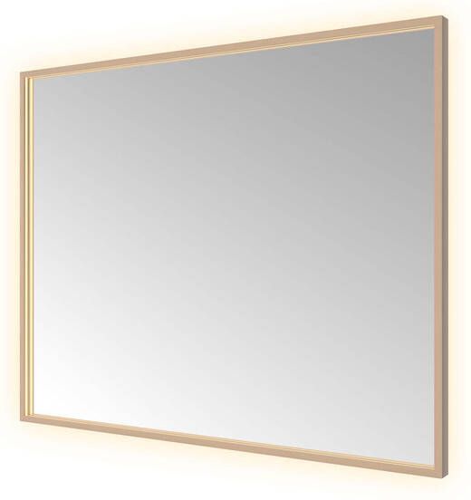 Hotbath &MORE Spiegel directe en indirecte LED color changing spiegelverwarming dimbaar met afstandsbediening Geborsteld zwart PVD SQU180BCP