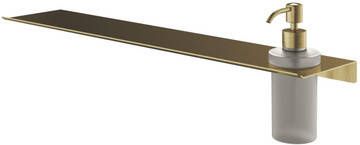 Hotbath &MORE Zeepdispenser glas voor planchet serie Geborsteld messing PVD SHA09BBP