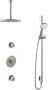 Hotbath IBS 1 Get Together inbouw doucheset Buddy geborsteld nikkel met ronde 3 standen handdouche 30cm hoofddouche met plafondbuis 30cm met glijstang - Thumbnail 1