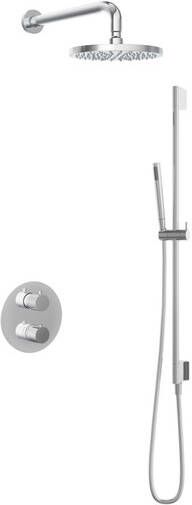 Hotbath Get together IBS1A Regendoucheset inbouw 35cm wandarm 20cm ronde hoofddouche staafhanddouche glijstang chroom IBS1ACR7