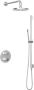 Hotbath Get together IBS1A Regendoucheset inbouw 35cm wandarm 20cm ronde hoofddouche staafhanddouche glijstang chroom IBS1ACR7 - Thumbnail 1