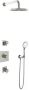 Hotbath IBS 2 Get Together inbouw doucheset Laddy vierkant geborsteld nikkel met ronde 3 standen handdouche 25cm hoofddouche met wandarm zonder glijstang - Thumbnail 1
