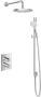 Hotbath IBS 2A Get Together inbouw doucheset Laddy vierkant chroom met ronde 3 standen handdouche 25cm hoofddouche met wandarm met glijstang - Thumbnail 1