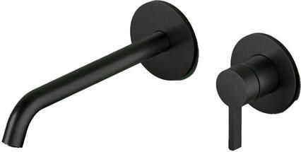 Hotbath ACE afbouwdeel voor inbouw wastafelmengkraan met uitloop van 20 cm geborsteld zwart pvd