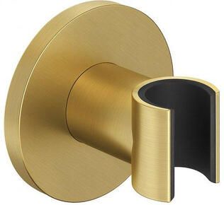 Hotbath Cobber wand handdouchehouder 7 x 7 x 5 cm geborsteld messing PVD - Foto 4