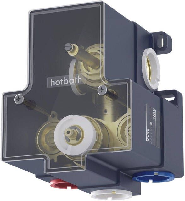 Hotbath inbouwbox inbouwdeel voor douche bad thermostaat met op 1 paneel HB013