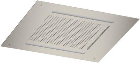 Hotbath Mate Hoofddouche vierkant 50x50cm waterval LED verlichting Geborsteld Nikkel AC146GN