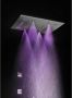Hotbath Mate inbouw hoofddouche 48x63cm rechthoek met cascade en twist LED verlichting nikkel geborsteld M190GN - Thumbnail 6