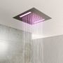 Hotbath Mate M146 Dualflow 50 x 50 cm vierkante hoofddouche met regendouche waterval functie en LED verlichting geborsteld nikkel - Thumbnail 8