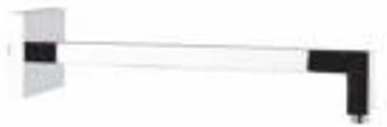 Hotbath Mate wandarm verzwaard vierkant 35cm nikkel geborsteld M461GN