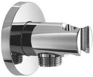 Douchekophouder Hotbath Mate Rond Verstelbaar met Doucheaansluiting Geborsteld Nikkel