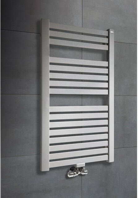 HR Badmeubelen Base Designradiator 56.5x6.6x121cm middenaansluiting 572 Watt zwart mat 74022408