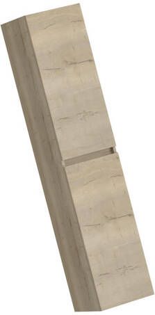 HR Badmeubelen Hoge Kast 35x35x170cm 2 deuren rechtsdraaiend greeploos nebraska eiken 75105700024