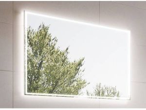 HR Badmeubelen Jade spiegel 130x70cm met verlichtingsbalk indirecte verlichting rondom 3 standen touch schakelaaren en spiegelverwarming 75733319