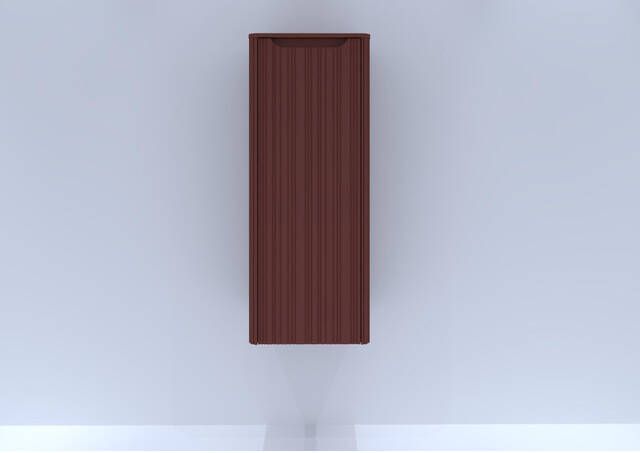 HR Badmeubelen Juice Halfhoge Kast 40x35x100cm met ronde hoeken 3D-front 1 deur linksdraaiend terra mat 75112874