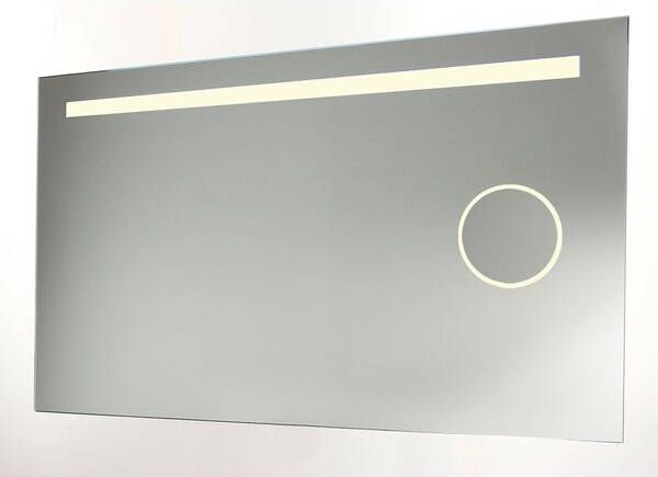 HR Badmeubelen Mike spiegel 110x70cm met led verlichtingsbalk indirecte verlichting onderzijde schakelaar en spiegelverwarming 75733219
