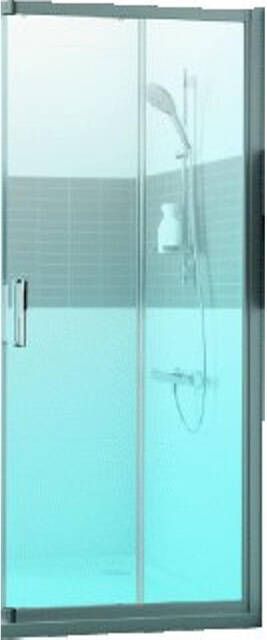 Huppe Classics 2 delig hoekinstap helft 80x190cm matzilver helder glas C20203087321