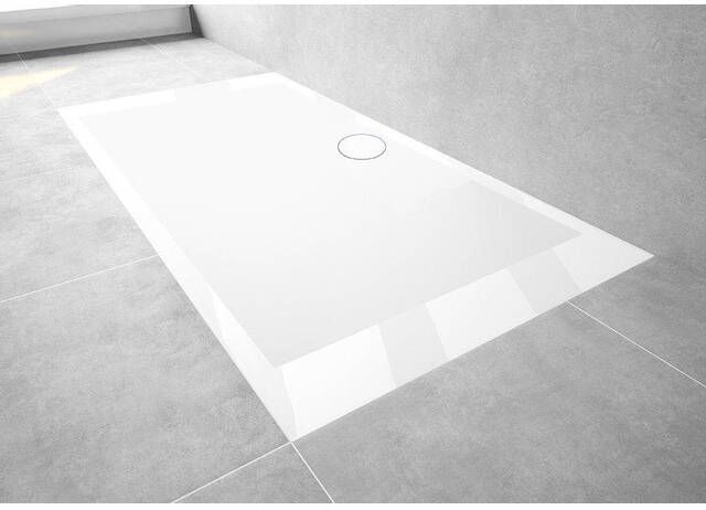 Hüppe Easystep douchebak marmer kalksteen wit (lxbxh)1000x800x30mm rechthoekig - Foto 1