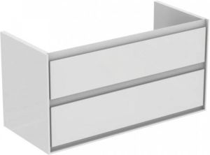 Ideal Standard Connect air wast.onderkast 100cm 2 la glanswit matwit e0821b2