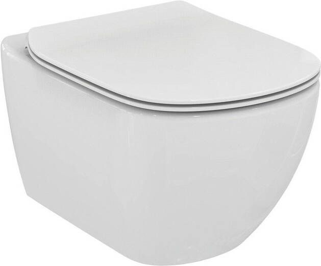 Ideal Standard Tesi wand wc keramiek Aquablade 53 5x36 5cm wit met wc zitting softclose wit T354601
