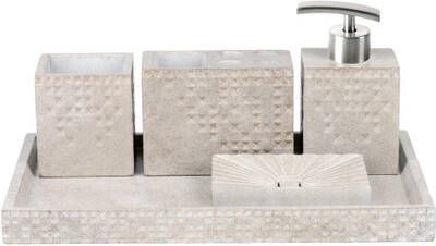 Ideavit Cube Accessoireset 5-delig concrete beton look Beige 290301-D1