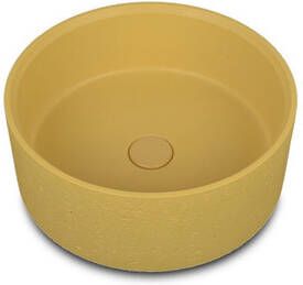 Ideavit Idea.deep vrijstaande wastafel 39x15cm rond incl. pop-up afvoer beton D10 290368-D10