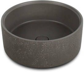 Ideavit Idea.deep vrijstaande wastafel 39x15cm rond incl. pop-up afvoer beton D5 290368-D5