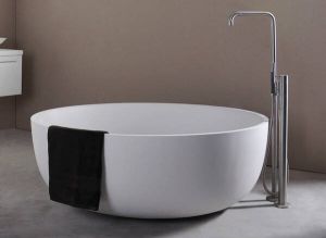 Ideavit Solidround Vrijstaand bad 135x135cm rond Solid surface wit 278613