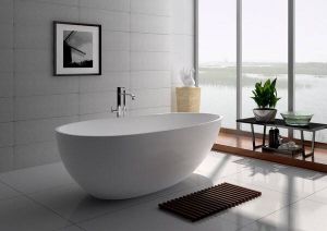 Ideavit Solidsurf Vrijstaand bad 180x90cm ovaal Solid surface wit 290201