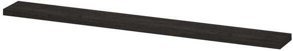 INK wandplank in houtdecor 3 5cm dik vaste maat voor vrije ophanging inclusief blinde bevestiging 120x20x3 5cm houtskool eiken