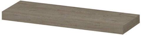 INK wandplank in houtdecor 3 5cm dik vaste maat voor vrije ophanging inclusief blinde bevestiging 60x20x3 5cm greige eiken