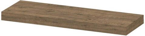 INK wandplank in houtdecor 3 5cm dik vaste maat voor vrije ophanging inclusief blinde bevestiging 60x20x3 5cm naturel eiken