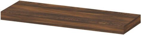 INK wandplank in houtdecor 3 5cm dik vaste maat voor vrije ophanging inclusief blinde bevestiging 60x20x3 5cm noten