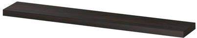 INK wandplank in houtdecor 3 5cm dik vaste maat voor vrije ophanging inclusief blinde bevestiging 80x20x3 5cm intens eiken