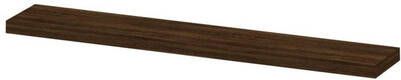 INK wandplank in houtdecor 3 5cm dik vaste maat voor vrije ophanging inclusief blinde bevestiging 80x20x3 5cm koper eiken